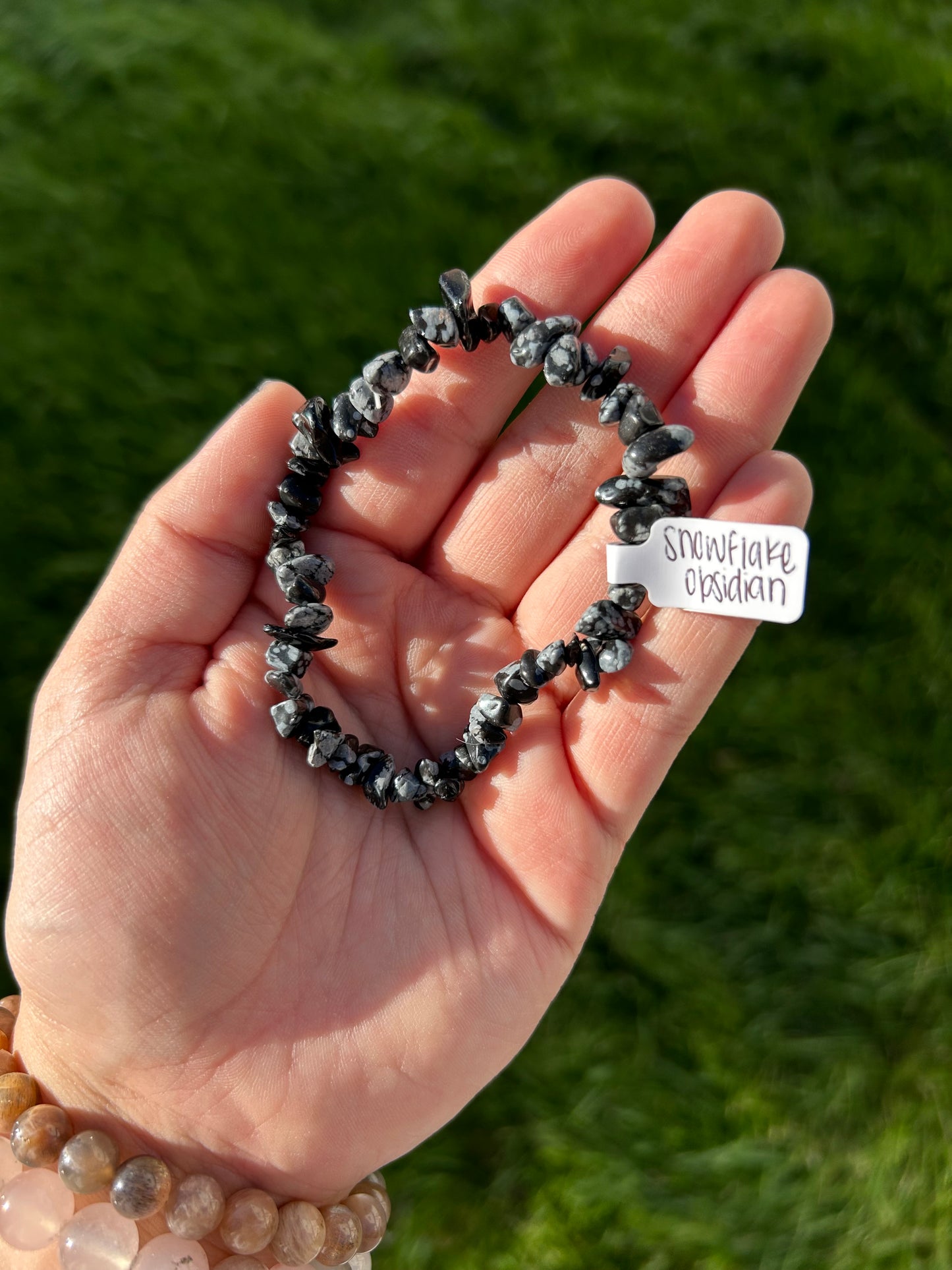 Snowflake Obsidian Bracelet
