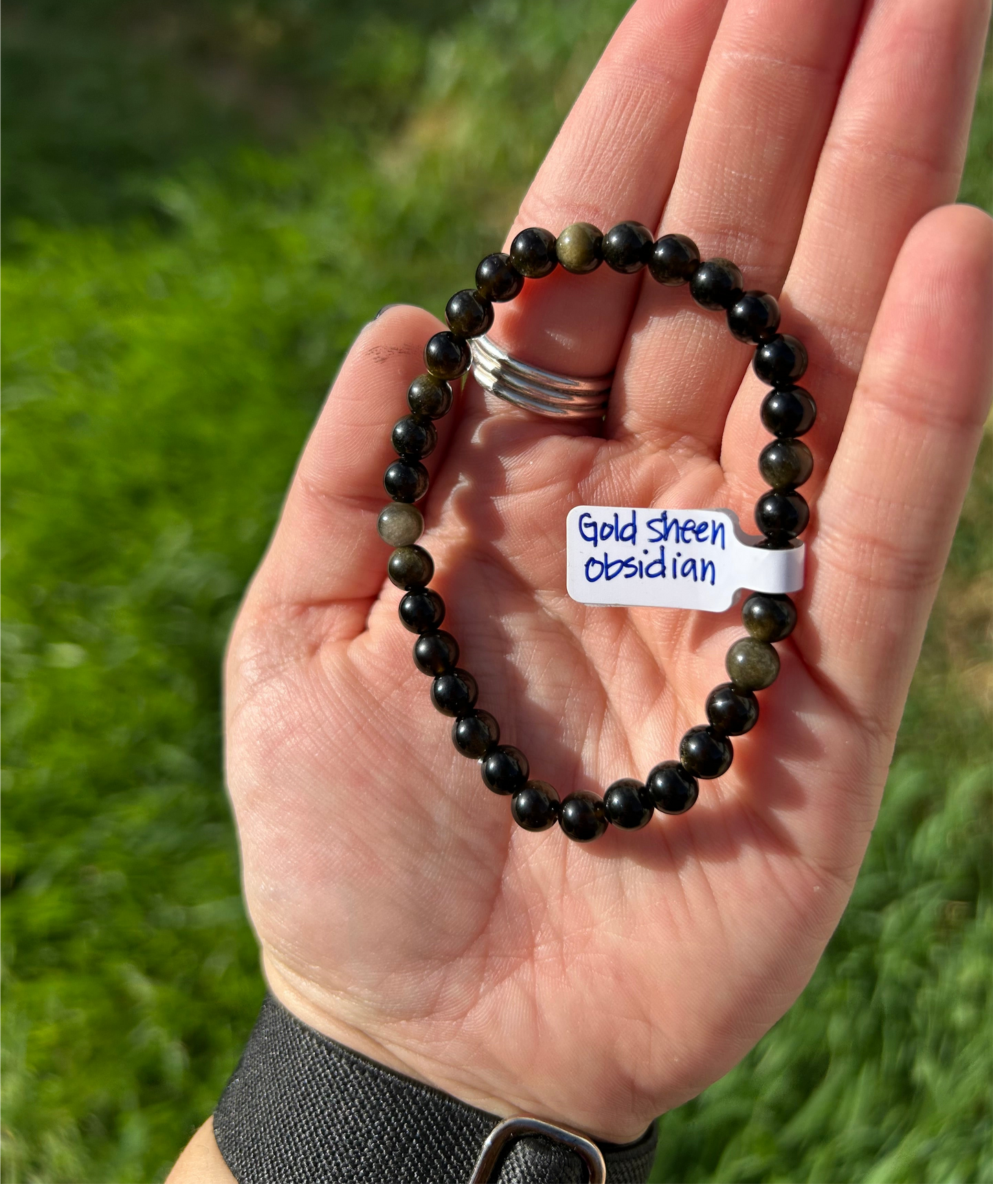 Gold Sheen Obsidian Bracelet 6mm