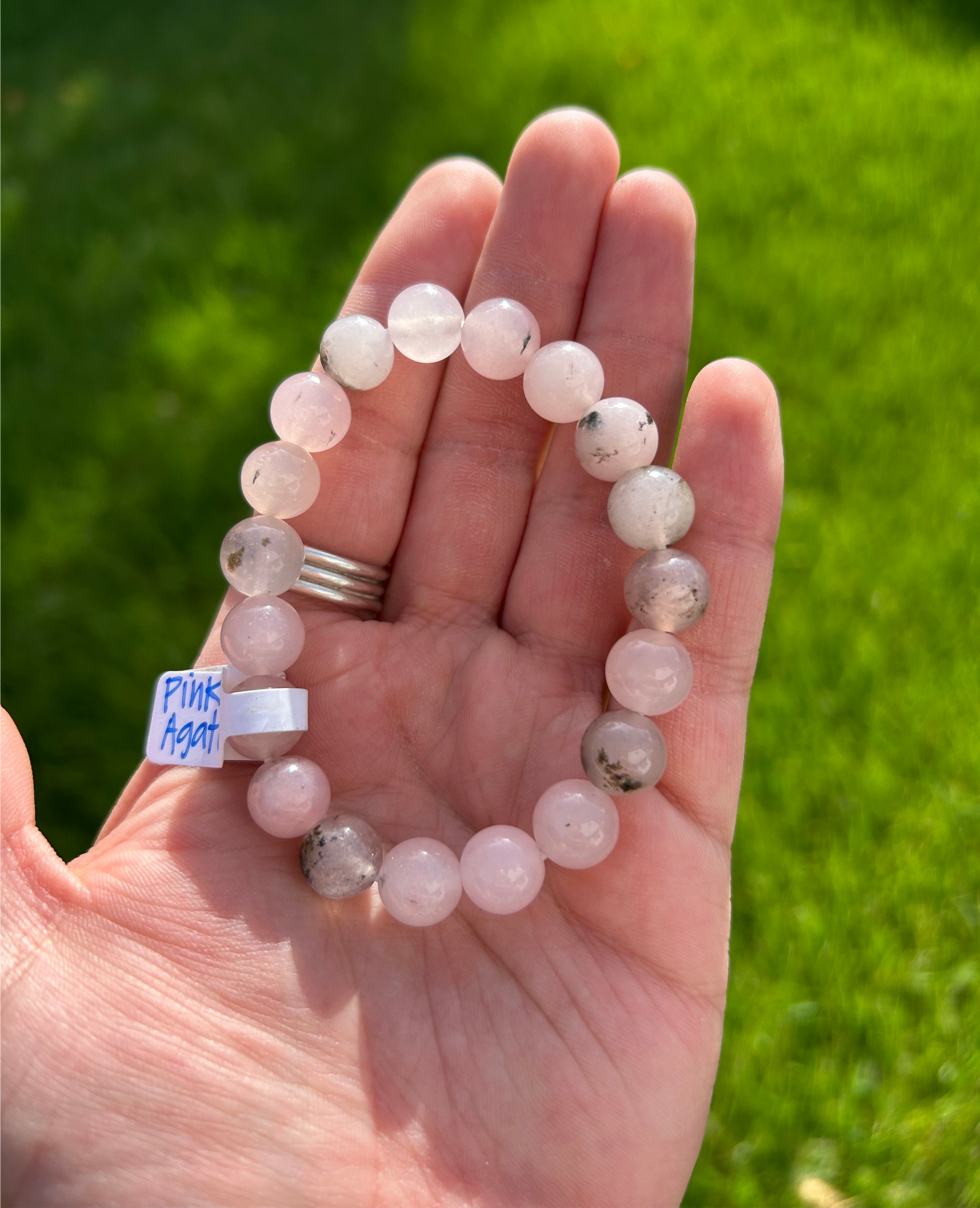 Pink Agate Bracelet 10mm