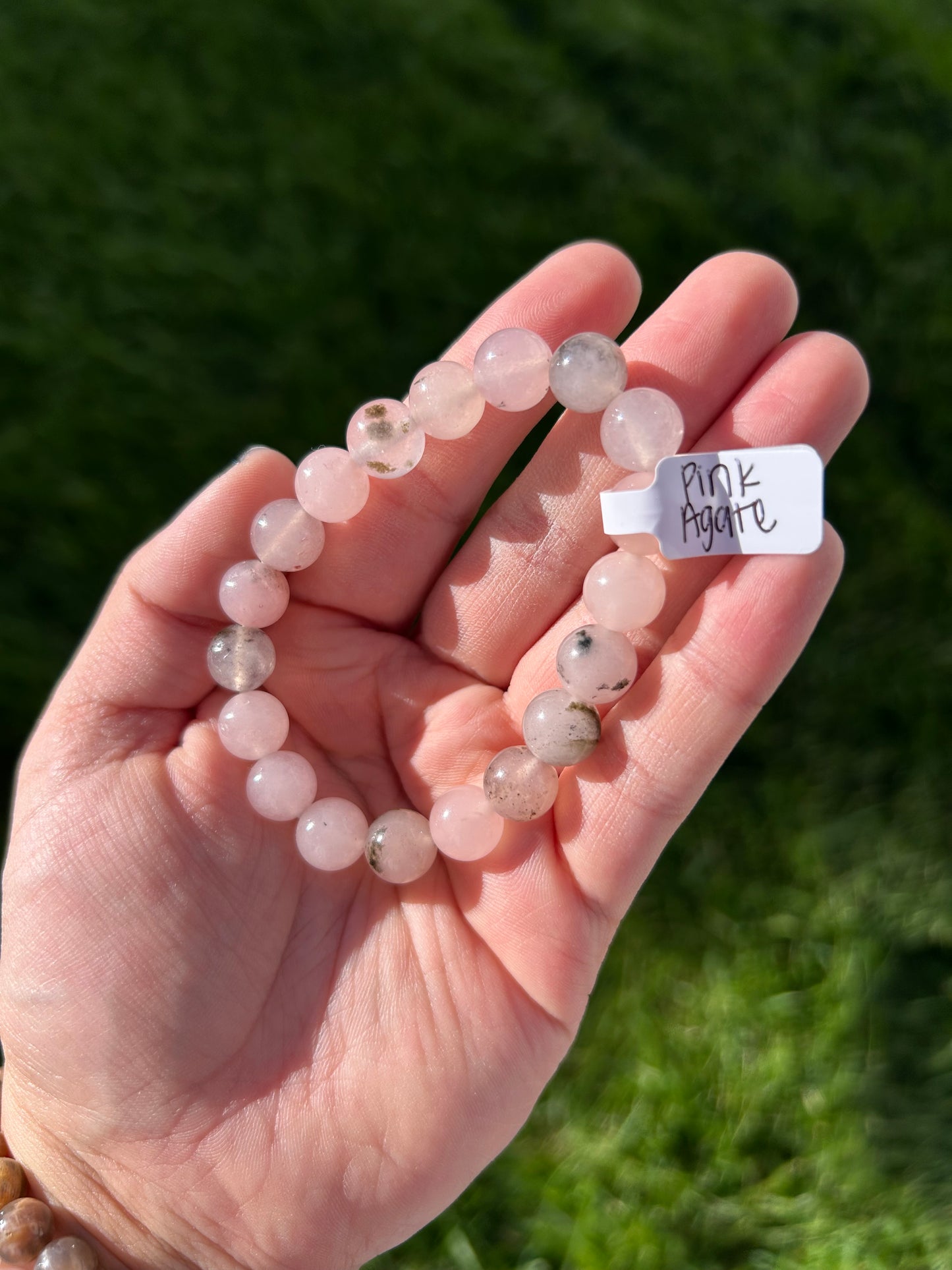 Pink Agate Bracelet 10mm