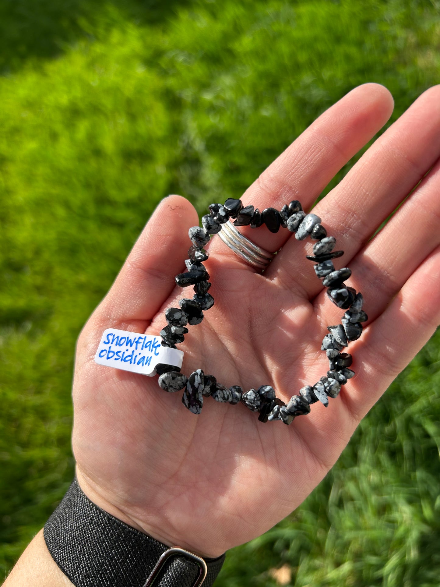 Snowflake Obsidian Bracelet
